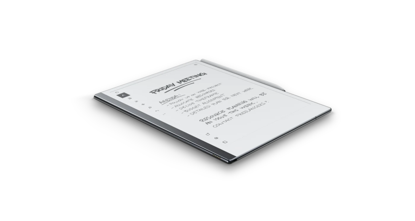 A reMarkable 2 paper tablet shown at an angle