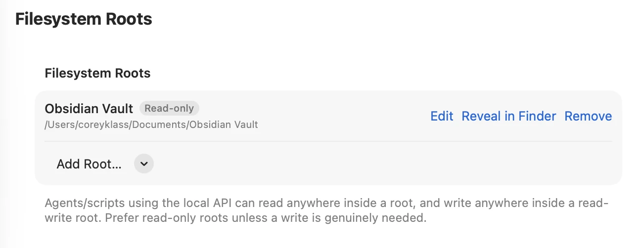 Klass-RM Uploader Filesystem Roots settings on Mac