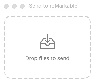 Klass-RM Uploader floating drop window on Mac