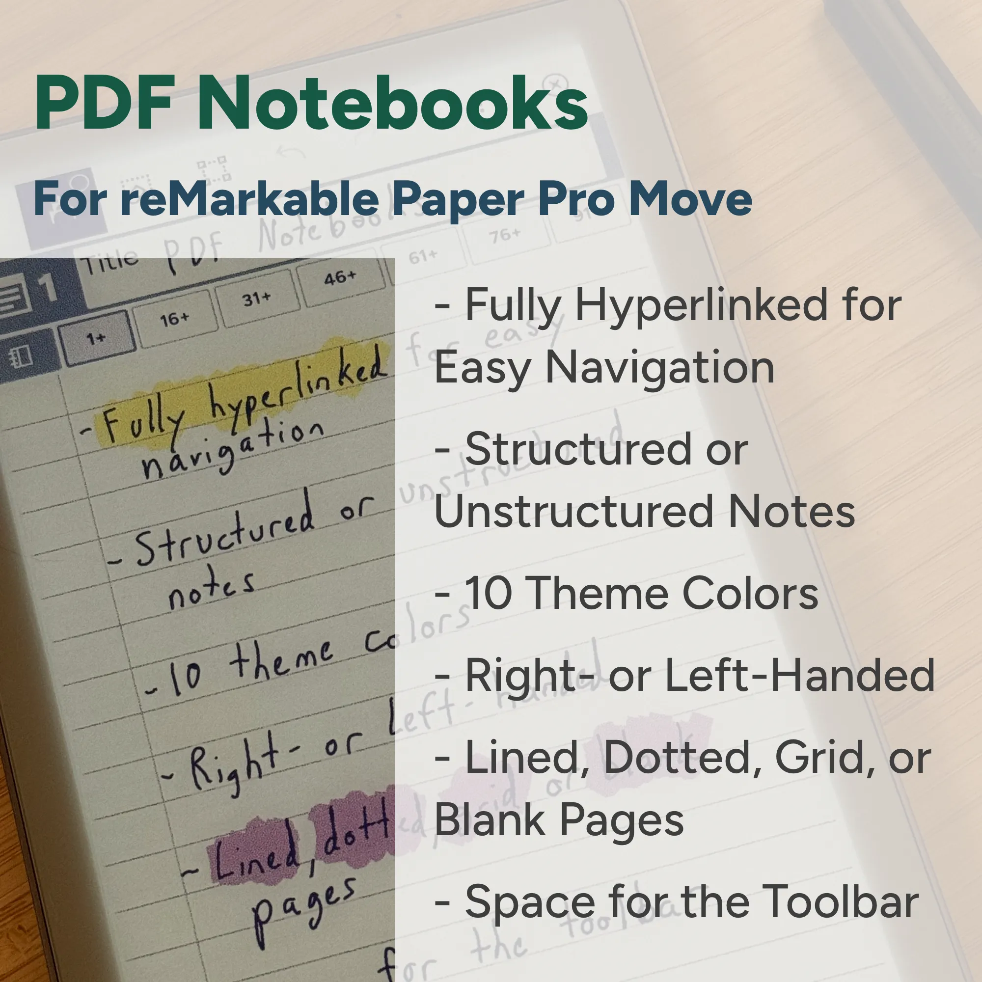 PDF Notebooks for Paper Pro Move